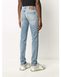 hellblaue enge Jeans mit Destroyed-Effekten von Dolce & Gabbana