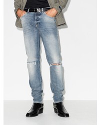 hellblaue enge Jeans mit Destroyed-Effekten von Givenchy