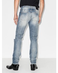 hellblaue enge Jeans mit Destroyed-Effekten von Givenchy