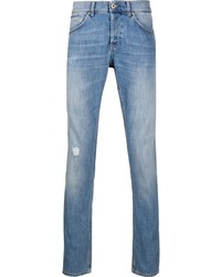 hellblaue enge Jeans mit Destroyed-Effekten von Dondup