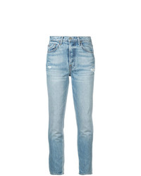 hellblaue enge Jeans mit Destroyed-Effekten von Grlfrnd
