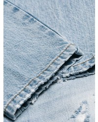 hellblaue enge Jeans mit Destroyed-Effekten von Stella McCartney