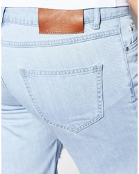 hellblaue enge Jeans mit Destroyed-Effekten von J. Lindeberg