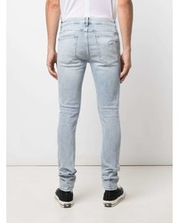 hellblaue enge Jeans mit Destroyed-Effekten von Neuw