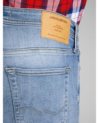 hellblaue enge Jeans mit Destroyed-Effekten von Jack & Jones