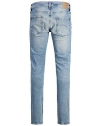 hellblaue enge Jeans mit Destroyed-Effekten von Jack & Jones