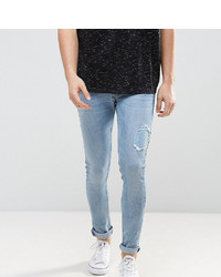 hellblaue enge Jeans mit Destroyed-Effekten von Just Junkies