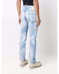 hellblaue enge Jeans mit Destroyed-Effekten von DSQUARED2