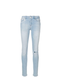 hellblaue enge Jeans mit Destroyed-Effekten von Love Moschino