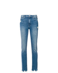 hellblaue enge Jeans mit Destroyed-Effekten von Mother