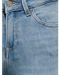 hellblaue enge Jeans mit Destroyed-Effekten von Only