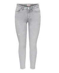 hellblaue enge Jeans mit Destroyed-Effekten von Only