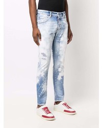 hellblaue enge Jeans mit Destroyed-Effekten von DSQUARED2