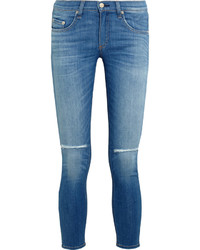 hellblaue enge Jeans mit Destroyed-Effekten von Rag & Bone