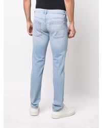 hellblaue enge Jeans mit Destroyed-Effekten von VERSACE JEANS COUTURE