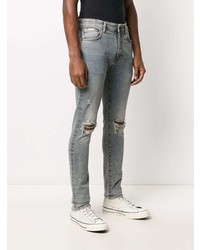 hellblaue enge Jeans mit Destroyed-Effekten von Represent