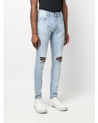 hellblaue enge Jeans mit Destroyed-Effekten von Represent