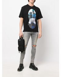 hellblaue enge Jeans mit Destroyed-Effekten von Represent