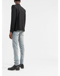 hellblaue enge Jeans mit Destroyed-Effekten von Amiri