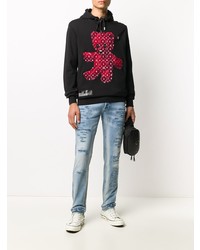 hellblaue enge Jeans mit Destroyed-Effekten von Philipp Plein