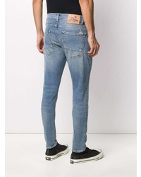 hellblaue enge Jeans mit Destroyed-Effekten von PRPS