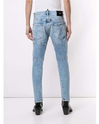 hellblaue enge Jeans mit Destroyed-Effekten von DSQUARED2