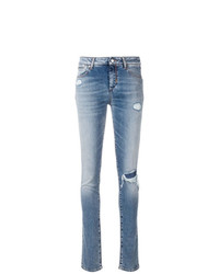 hellblaue enge Jeans mit Destroyed-Effekten von Sportmax