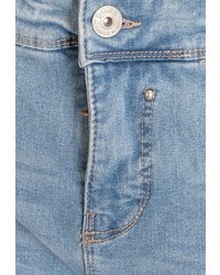 hellblaue enge Jeans mit Destroyed-Effekten von Sublevel