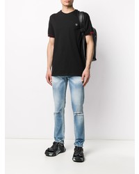 hellblaue enge Jeans mit Destroyed-Effekten von Philipp Plein