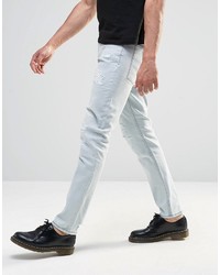 hellblaue enge Jeans mit Destroyed-Effekten von Cheap Monday