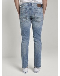 hellblaue enge Jeans mit Destroyed-Effekten von Tom Tailor