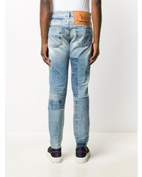 hellblaue enge Jeans mit Flicken von Diesel