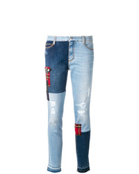 hellblaue enge Jeans mit Flicken von Ermanno Scervino