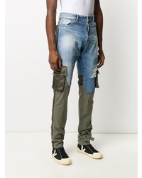 hellblaue enge Jeans mit Flicken von Paul & Shark