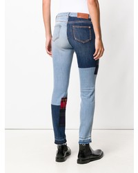hellblaue enge Jeans mit Flicken von Ermanno Scervino