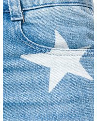hellblaue enge Jeans mit Sternenmuster von Stella McCartney