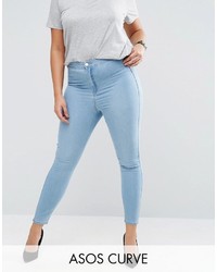 hellblaue enge Jeans von Asos