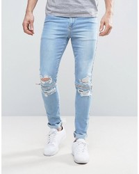 hellblaue enge Jeans von Asos