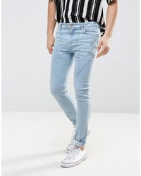 hellblaue enge Jeans von Asos