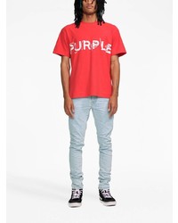 hellblaue enge Jeans von purple brand