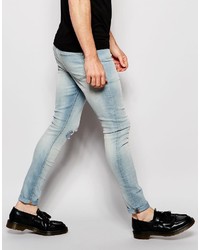 hellblaue enge Jeans von Asos