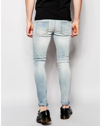 hellblaue enge Jeans von Asos