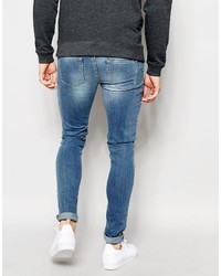 hellblaue enge Jeans von Asos