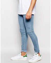 hellblaue enge Jeans von Asos