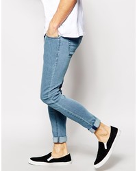 hellblaue enge Jeans von Asos