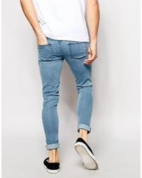 hellblaue enge Jeans von Asos