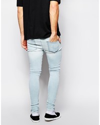 hellblaue enge Jeans von Asos