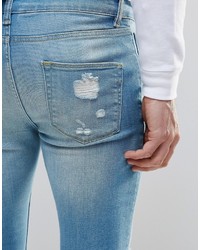 hellblaue enge Jeans von Asos