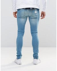 hellblaue enge Jeans von Asos