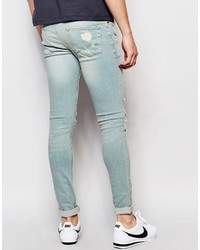 hellblaue enge Jeans von Asos